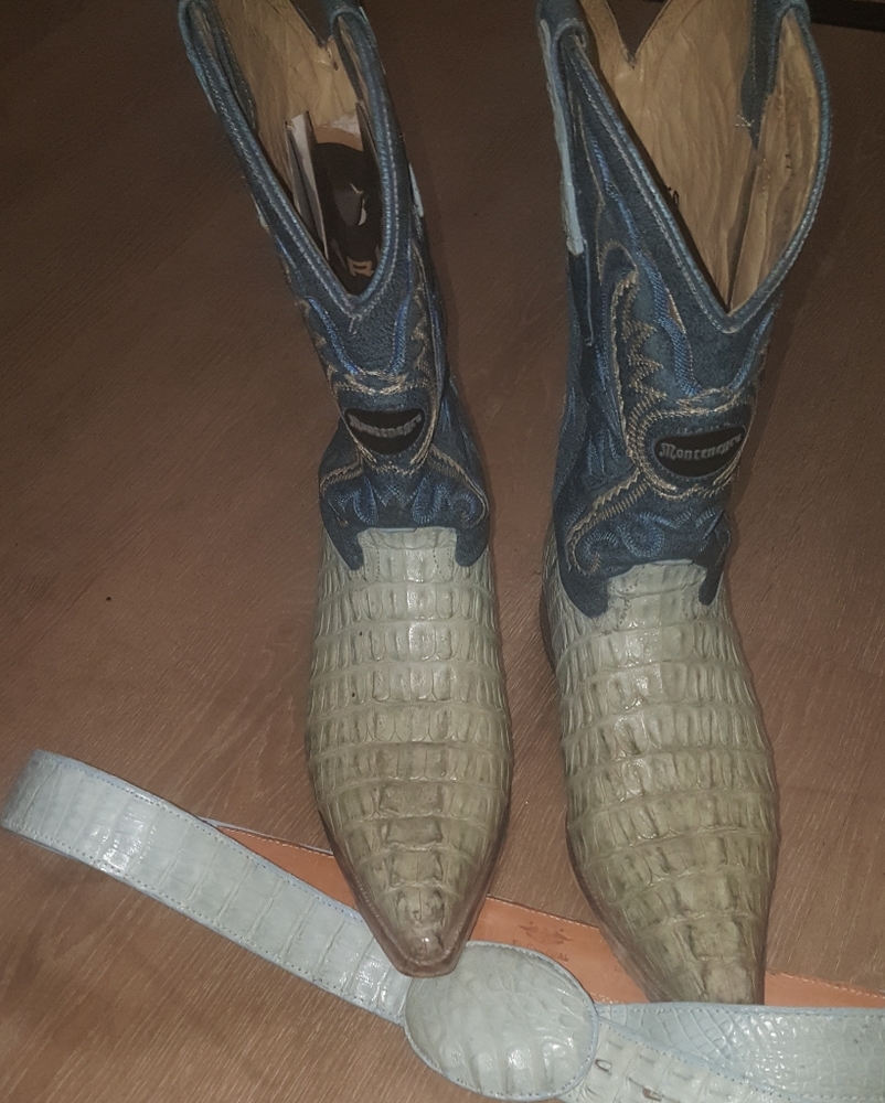 Exotic Alligator Montenegro Cowboy Boots and Belt